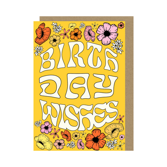 Birthday Wishes Floral Card