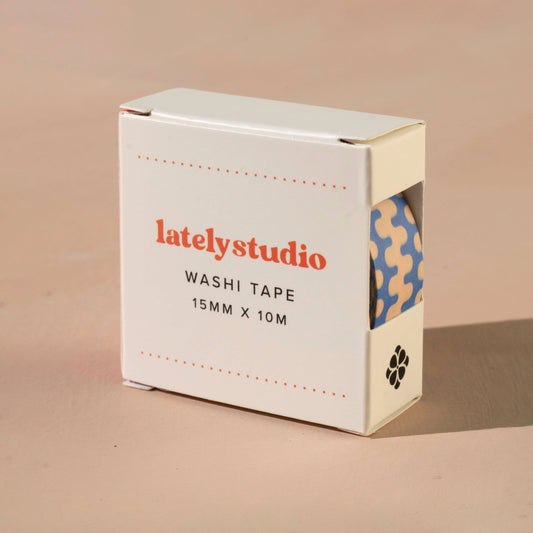 Blue Geometric Washi Tape