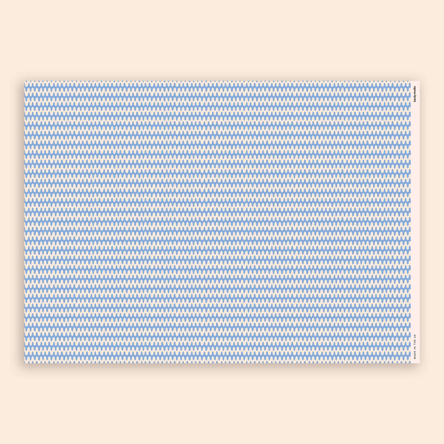 Blue & White Wave Wrapping Paper