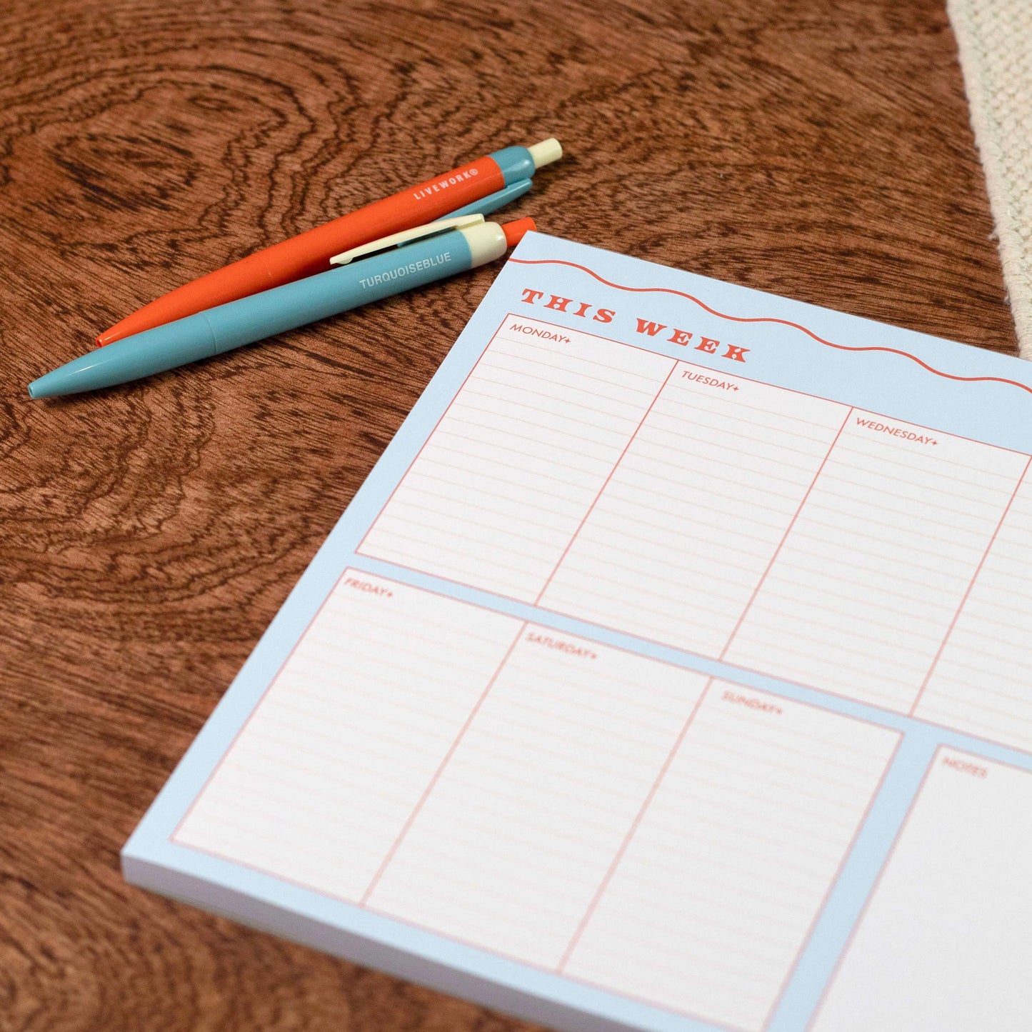 A4 Blue Wiggle Weekly Planner Pad with Habit Tracker