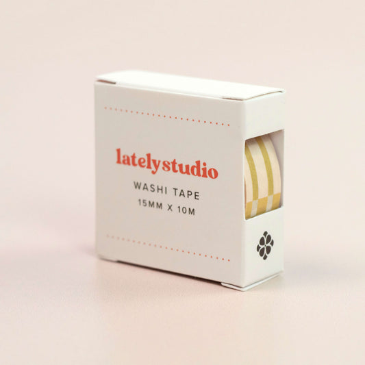 Chartreuse Grid Washi Tape