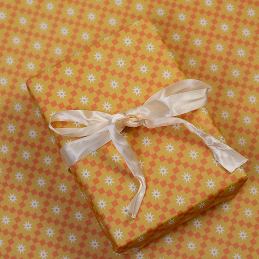 Geometric Star Wrapping Paper Sheet