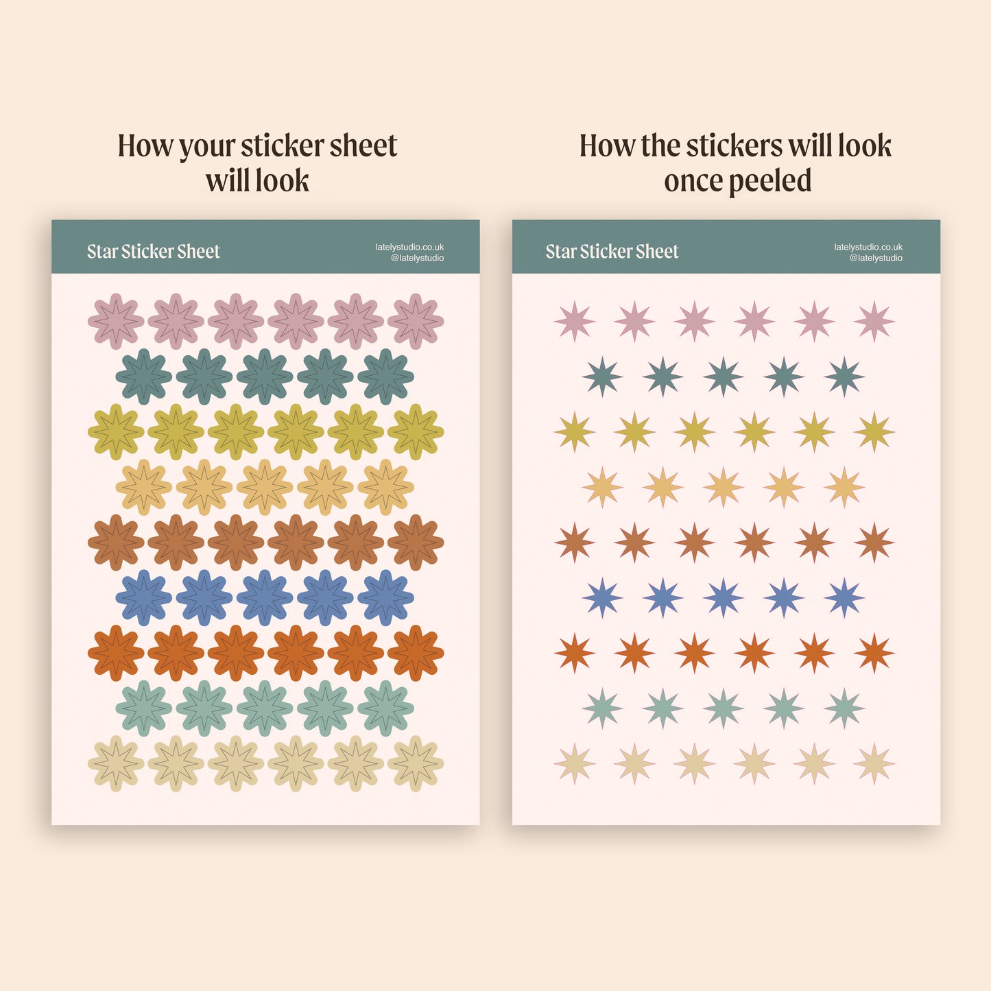 Star Sticker Sheet | Paper Stickers