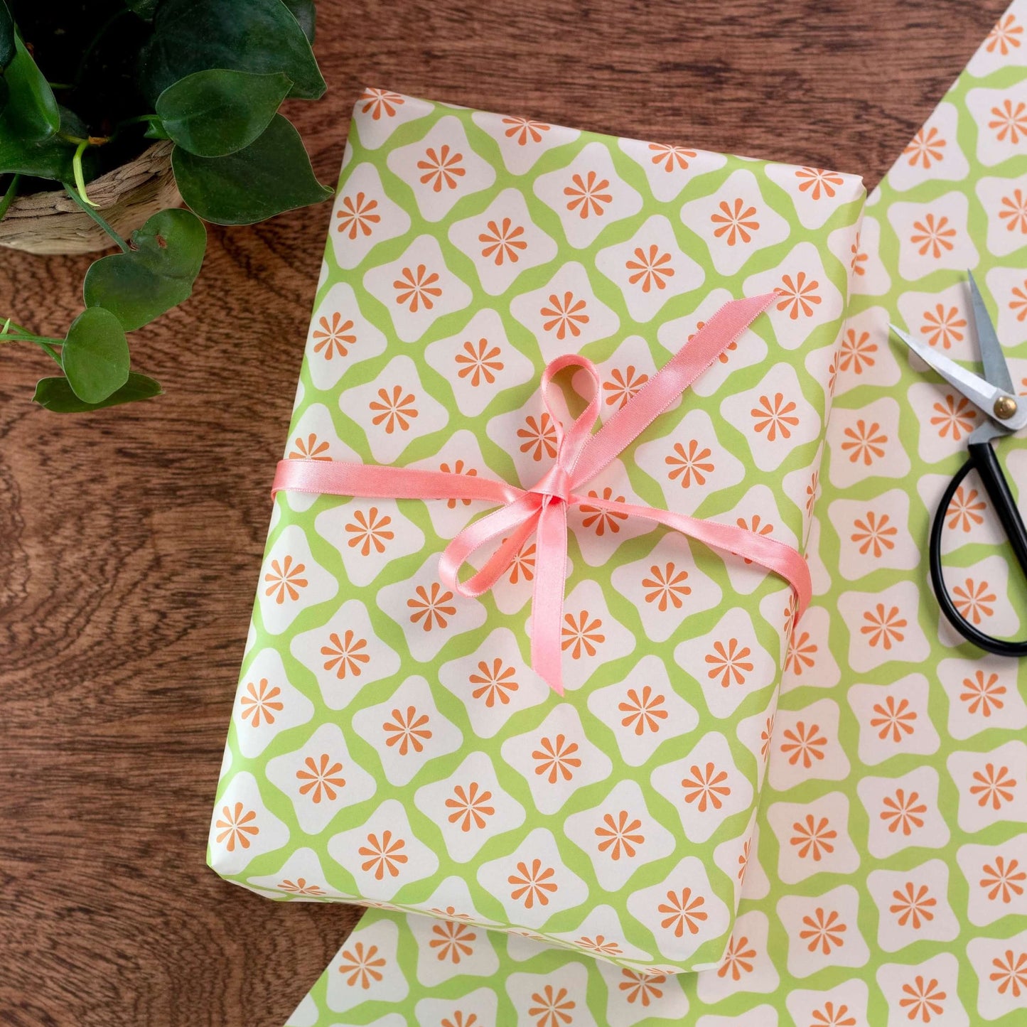 Diamond Floral Wrapping Paper