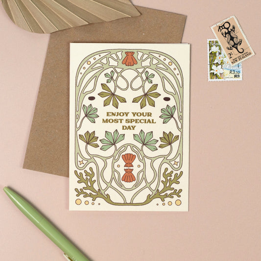 Enjoy Your Most Special Day Wedding Card