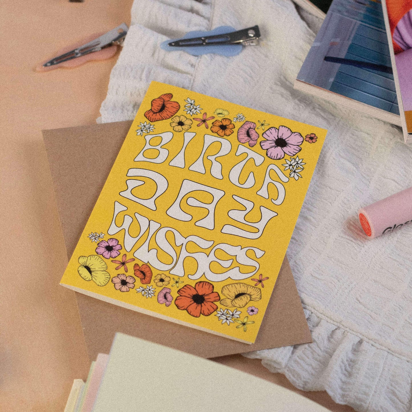 Birthday Wishes Floral Card