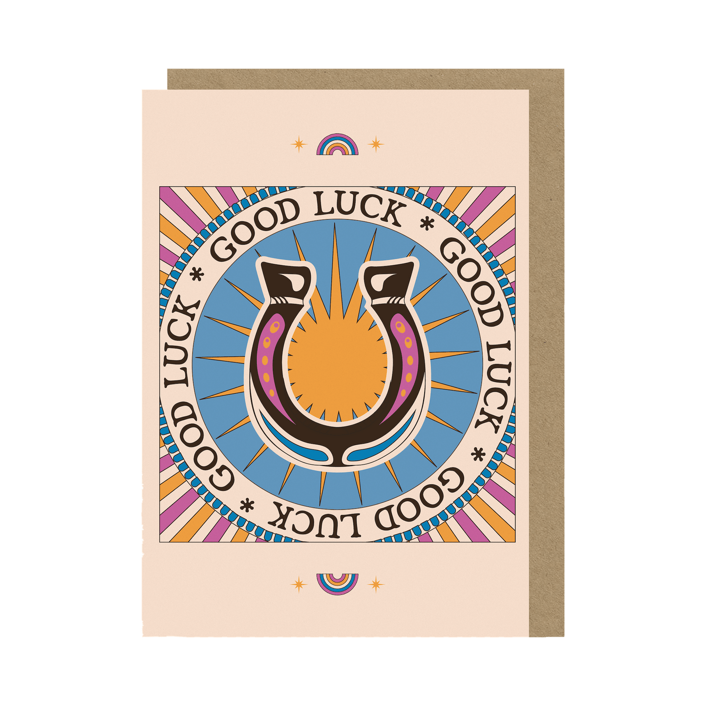 Good Luck Horseshoe Card