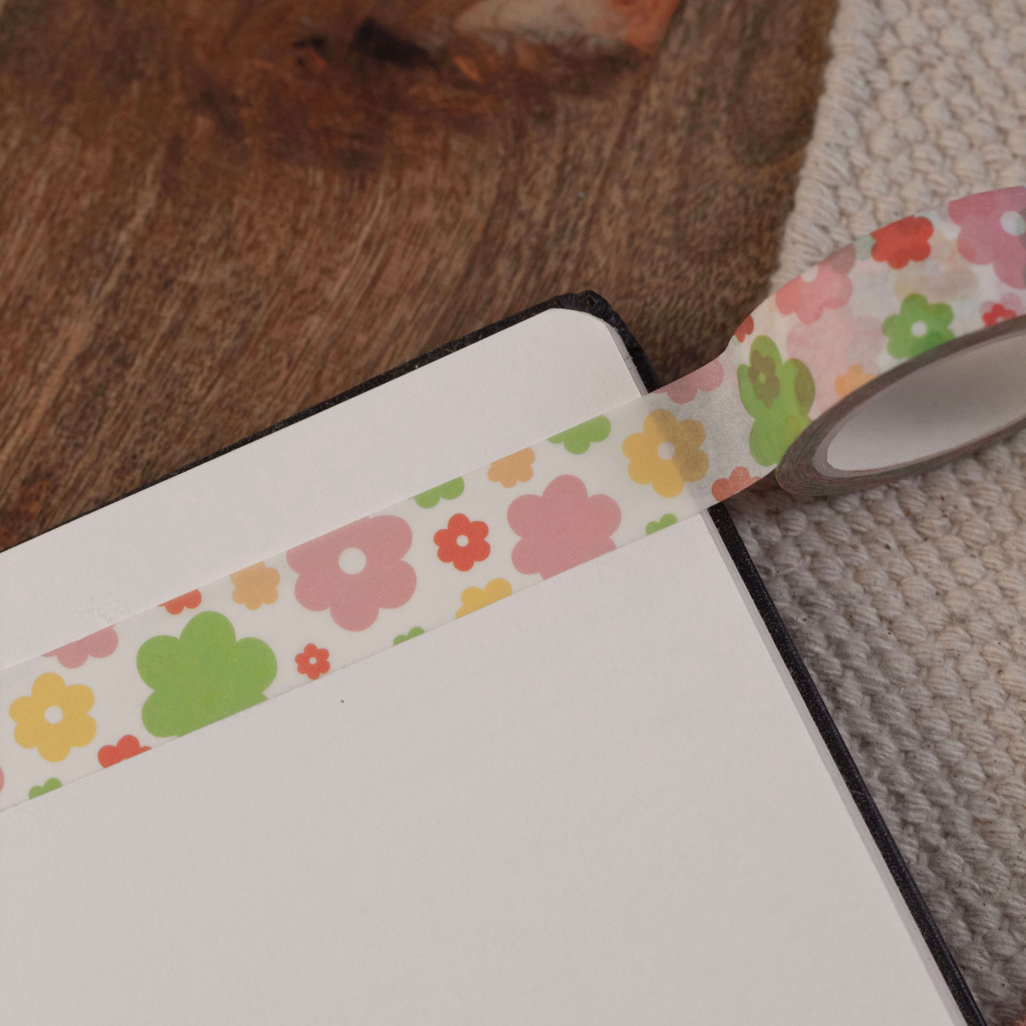 Floral Washi Tape, Eco Friendly Tape, Flowers, Stationery, Bullet