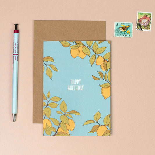 Happy Birthday Lemon Greeting Card