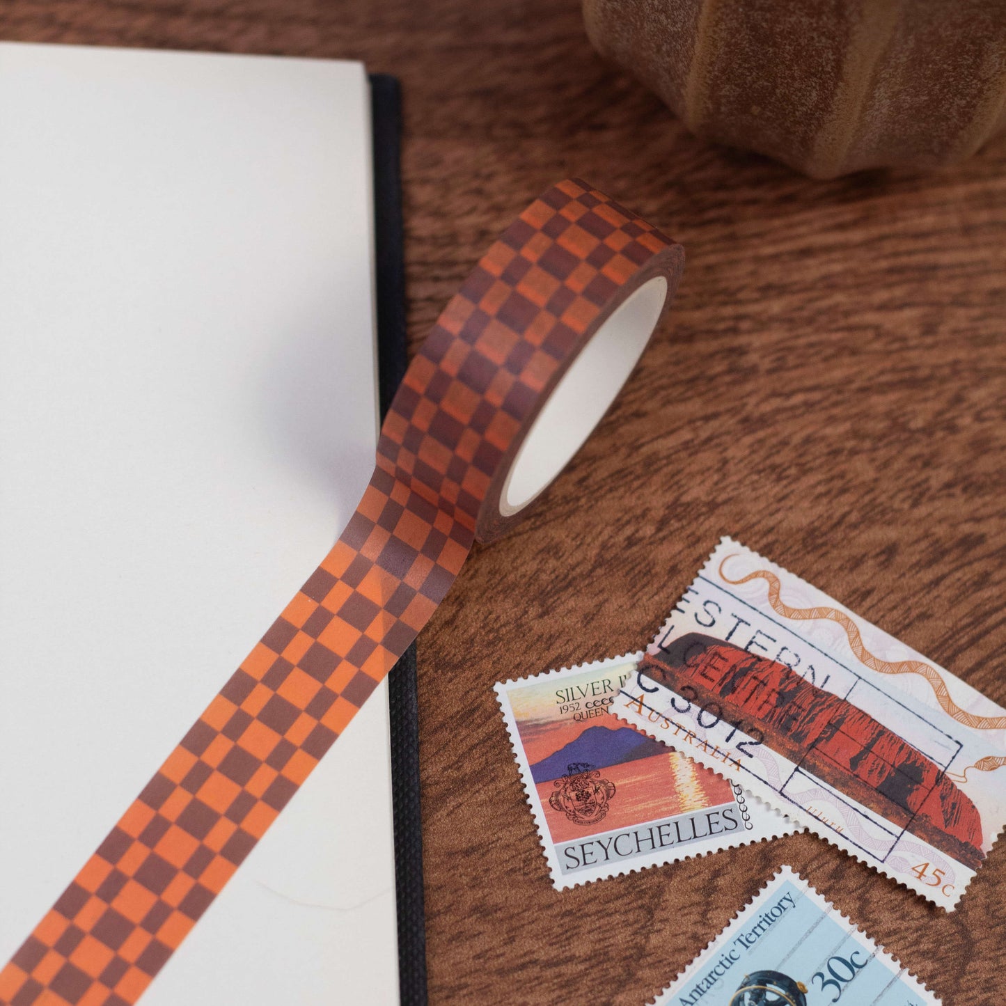 Brown Mixed Checkerboard Washi Tape
