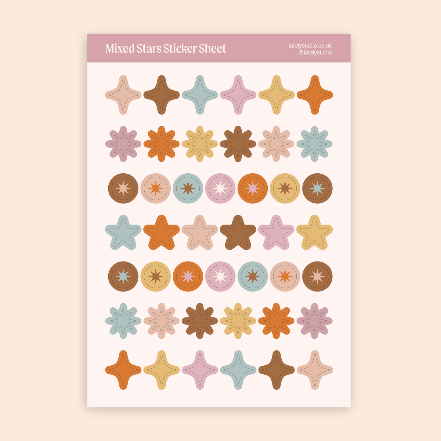 Mixed Stars Sticker Sheets