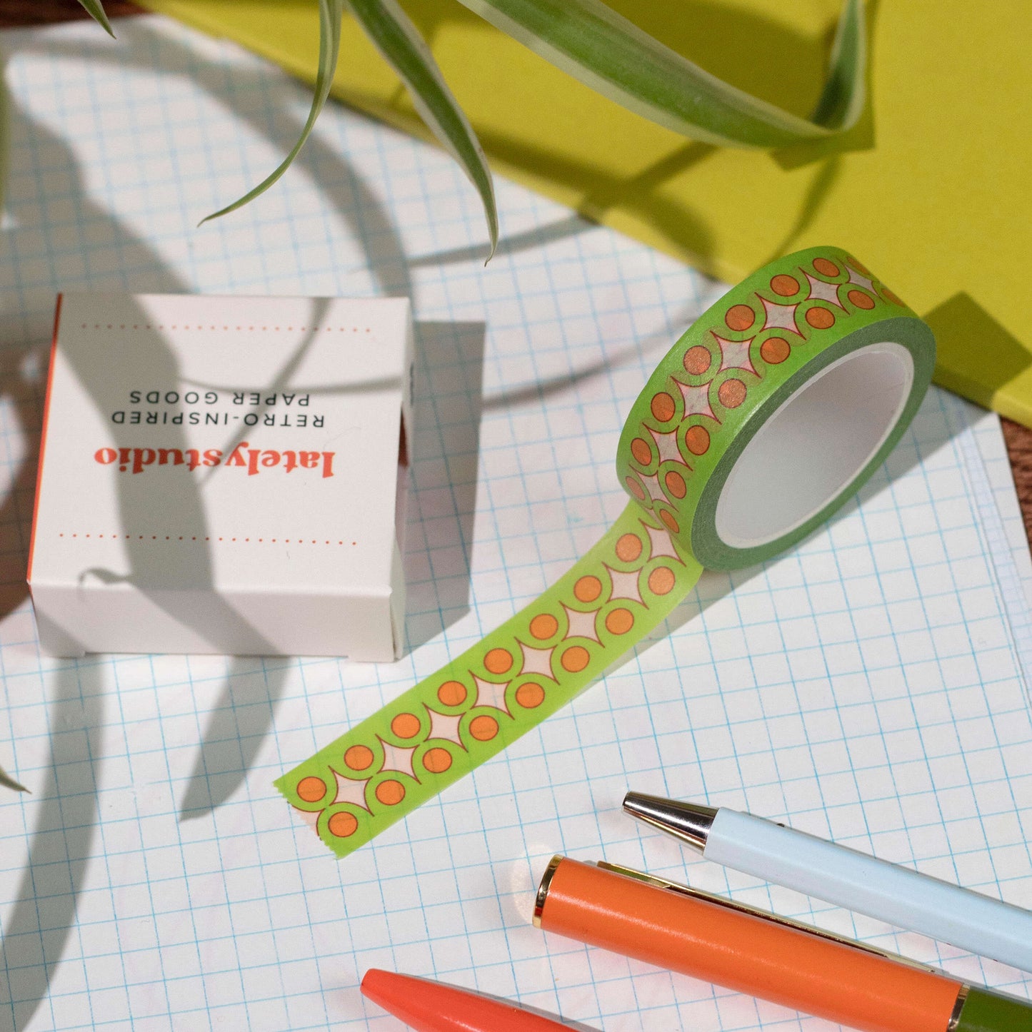 Green Spark Pattern Washi Tape