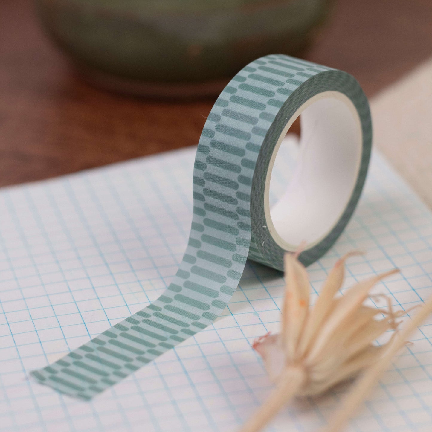 Teal Rounded Checkerboard Washi Tape