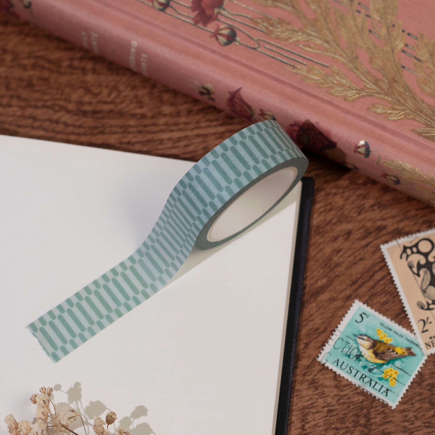 Teal Rounded Checkerboard Washi Tape