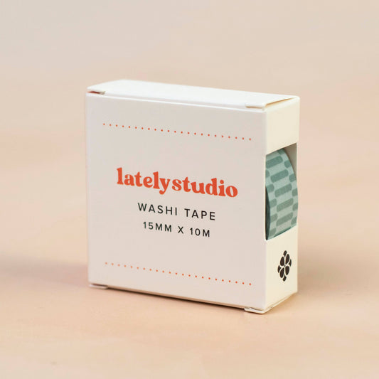 Teal Rounded Checkerboard Washi Tape