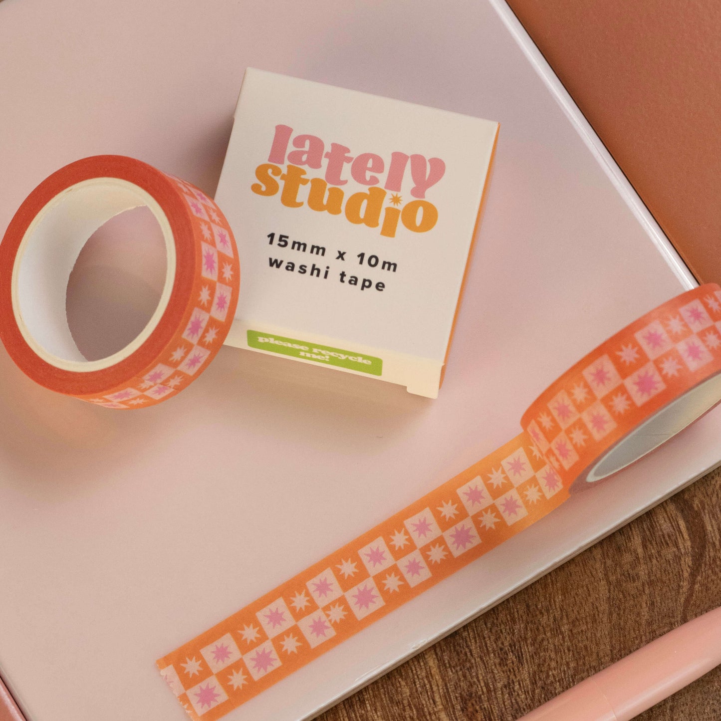 Starry Checkerboard Washi Tape