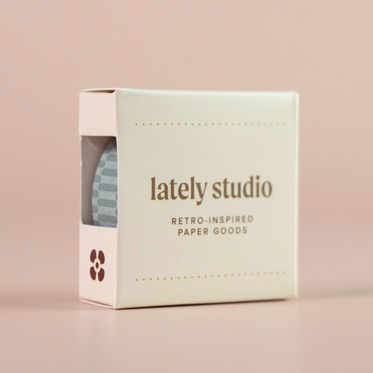Teal Rounded Checkerboard Washi Tape