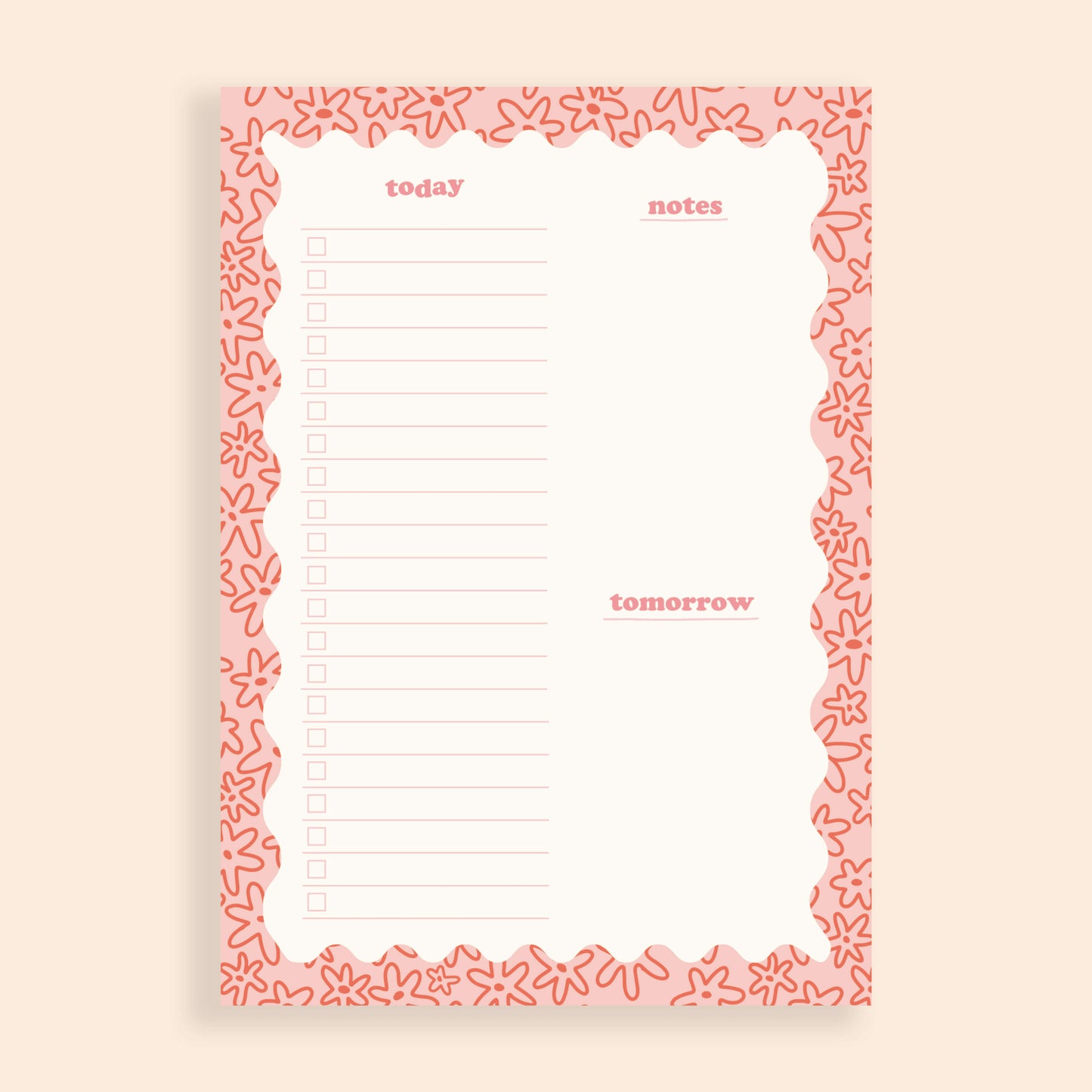 *IMPERFECT* Wavy Floral Daily Desk Planner