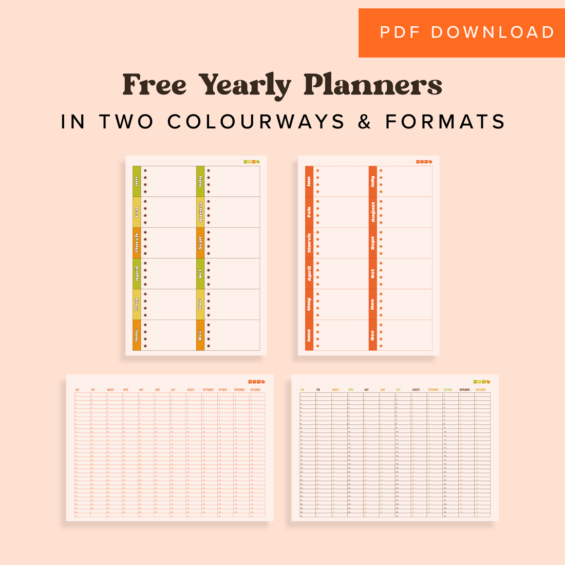 Free Download: Yearly Planner