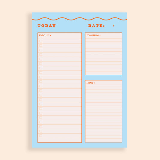 *IMPERFECT* A5 Blue Wiggle Daily Desk Pad