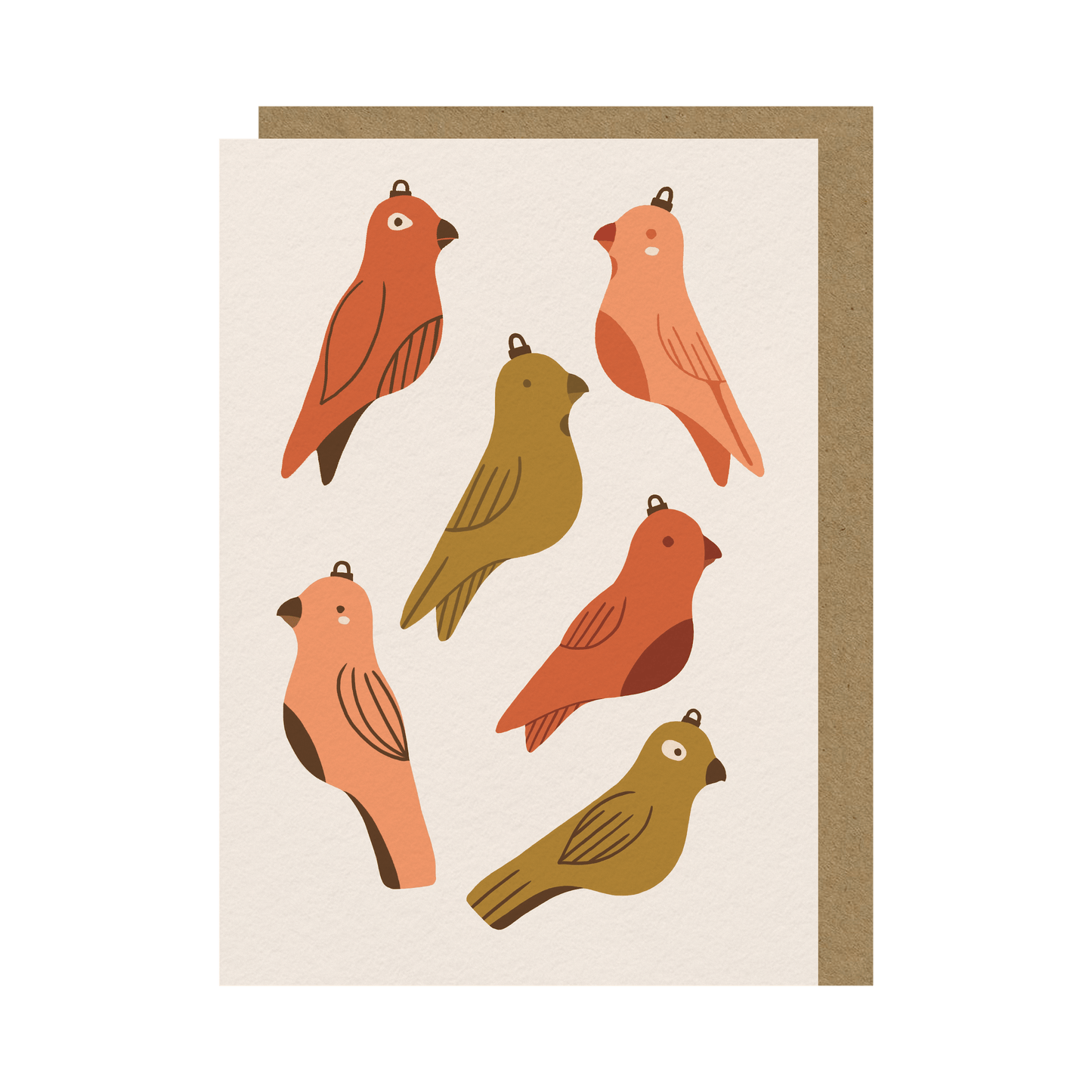 Bird Baubles Christmas Card