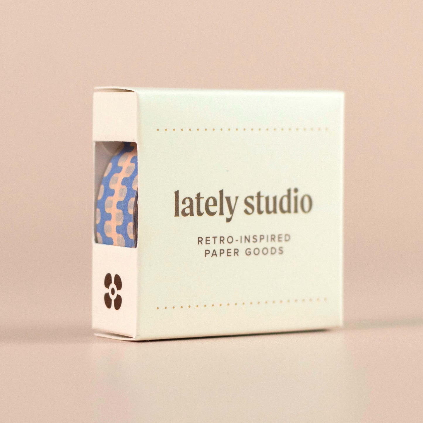 Blue Geometric Wavy Washi Tape
