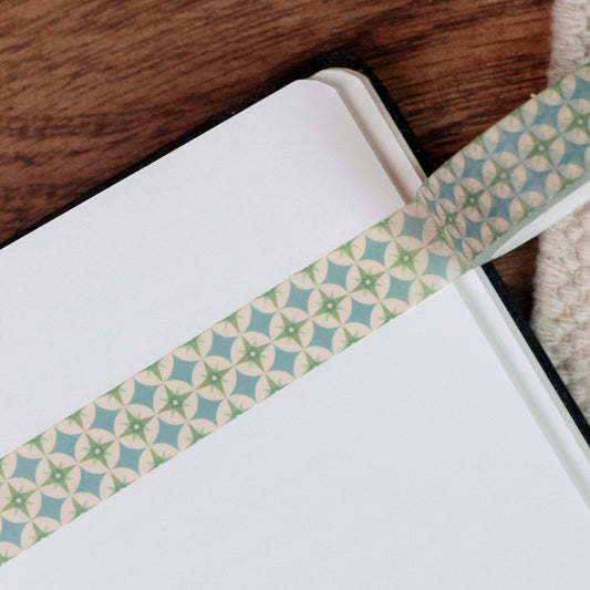 Blue Star Repeat Pattern Washi Tape