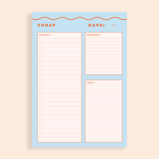 A5 Blue Wiggle Daily Desk Pad