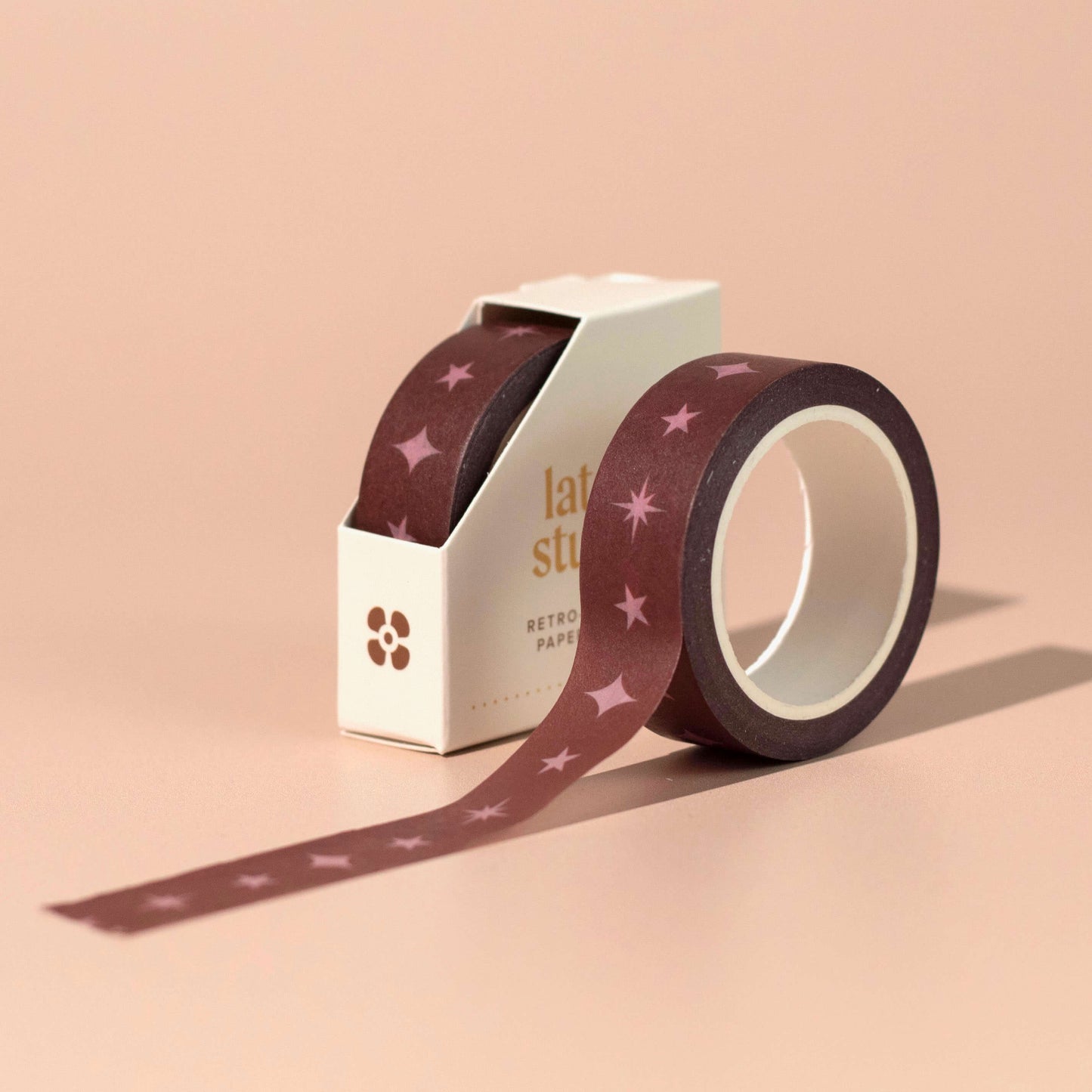 Purple and Brown Star Washi Tape