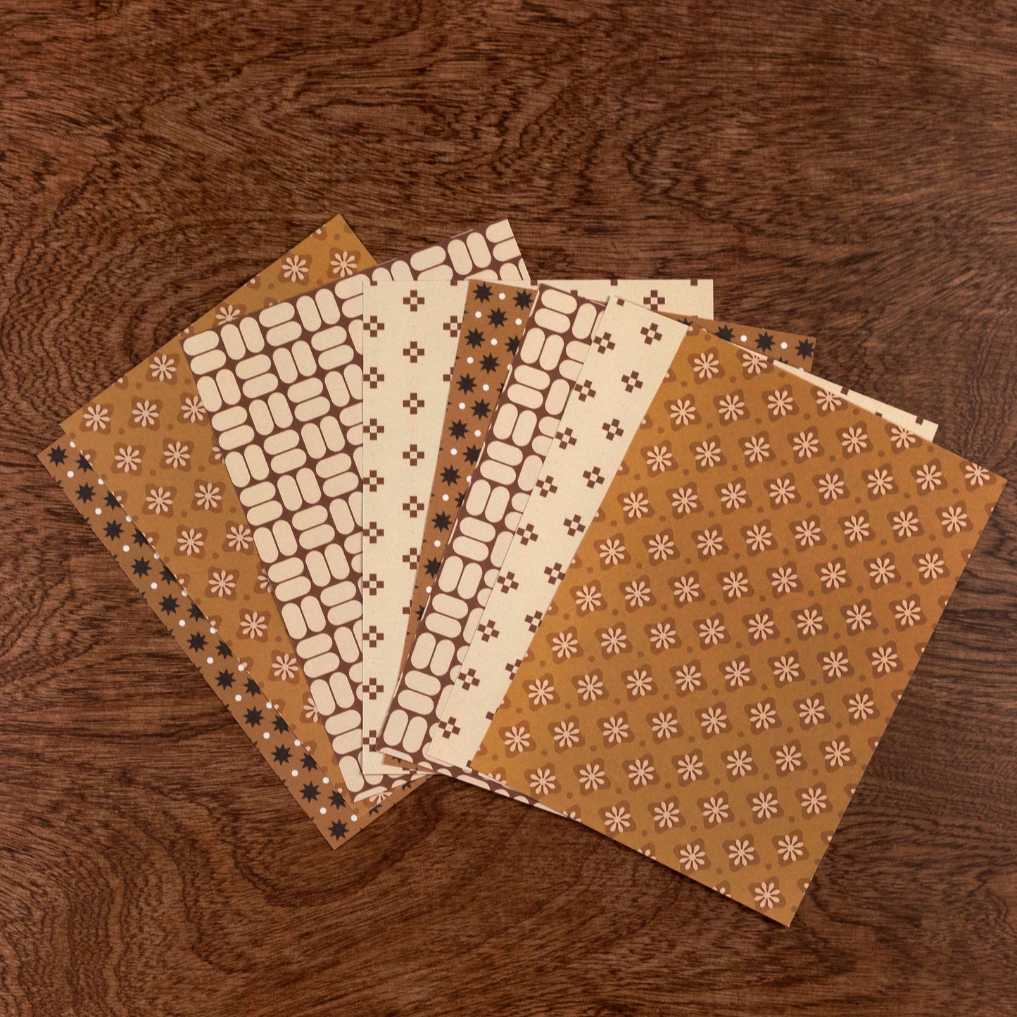 Brown & Beige Retro Craft Paper Pack