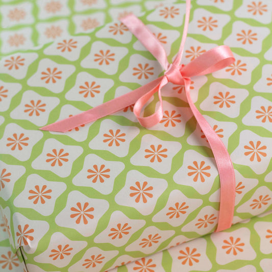 Diamond Floral Wrapping Paper