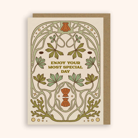Enjoy Your Most Special Day Wedding Card