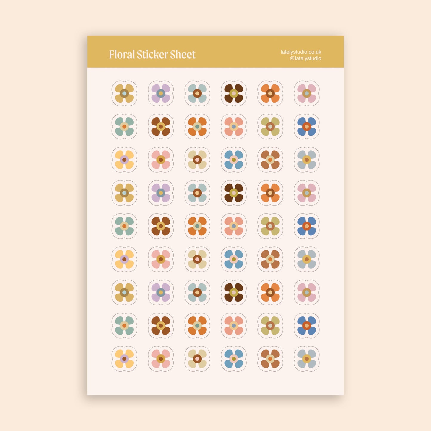 Floral Sticker Sheet | Paper Stickers