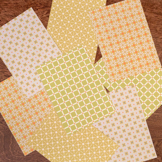 Green 1960s Craft Paper Pack