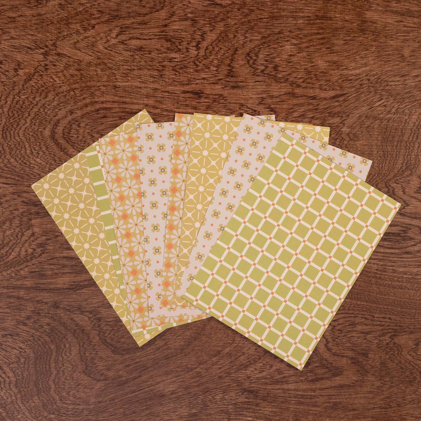 Green 1960s Craft Paper Pack