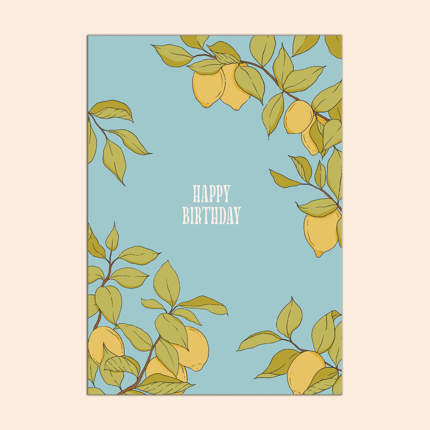 Happy Birthday Lemon Greeting Card