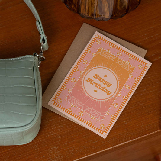 Happy Birthday Sunset Card