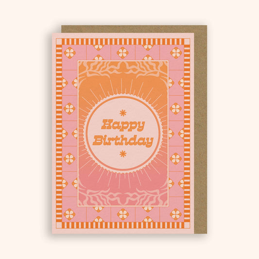 Happy Birthday Sunset Card