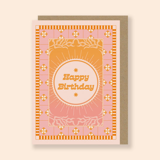 Happy Birthday Sunset Card