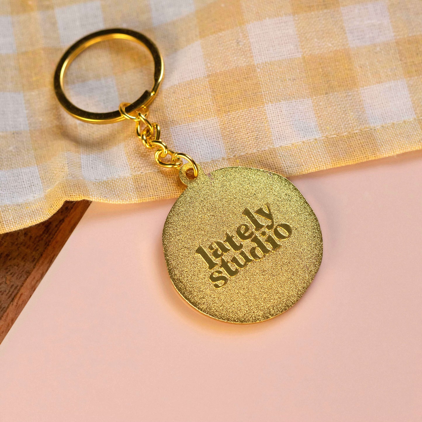 *IMPERFECT* Orange Flower Enamel Keychain