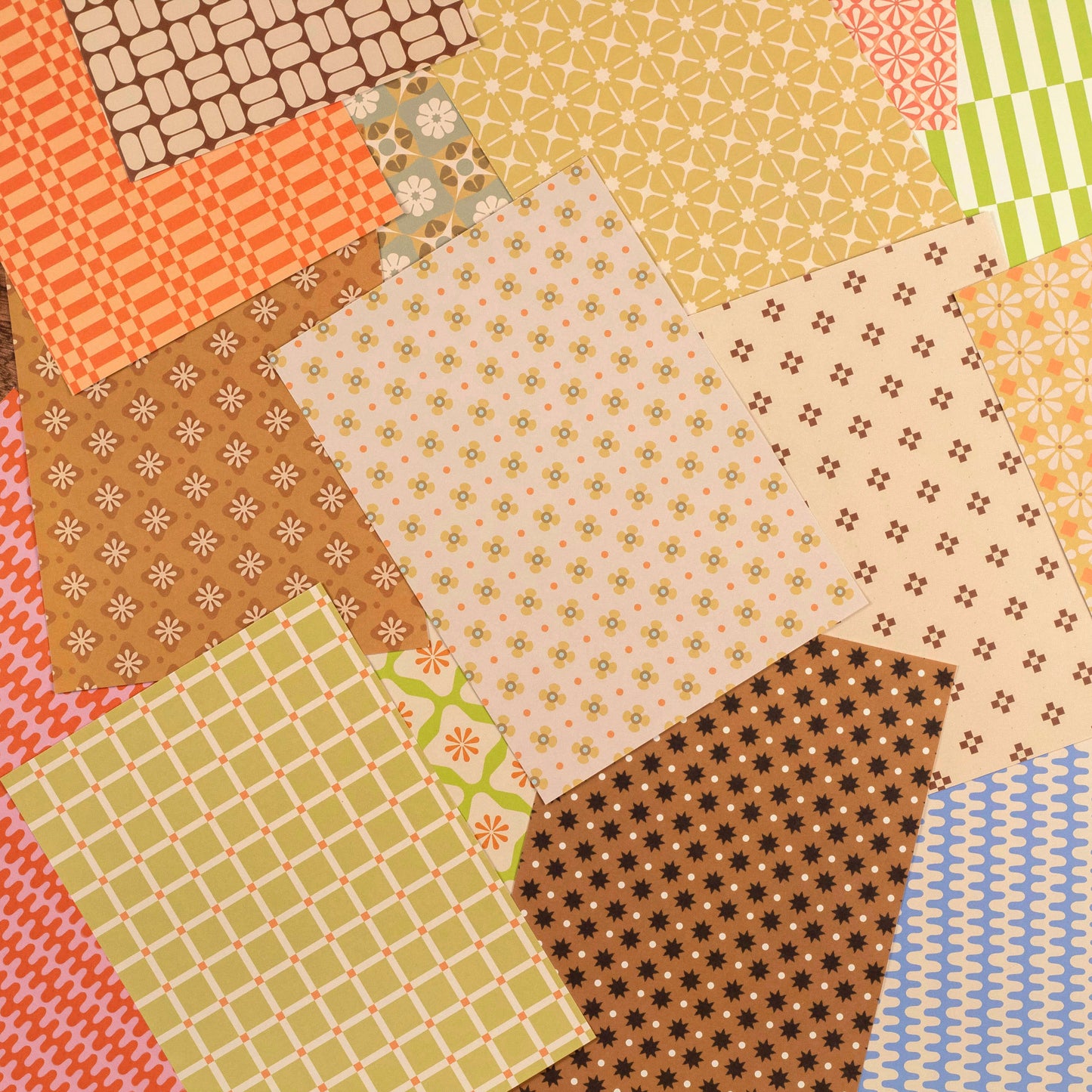 Jumbo Retro Craft Paper Pack