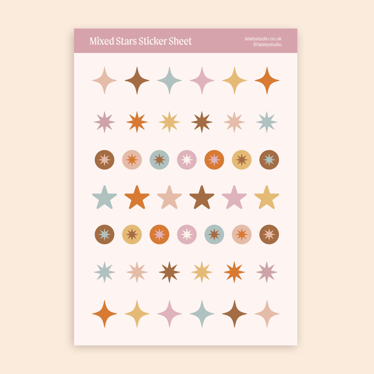 Mixed Stars Sticker Sheets