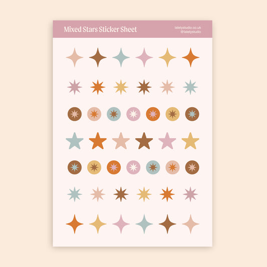 Mixed Stars Sticker Sheets