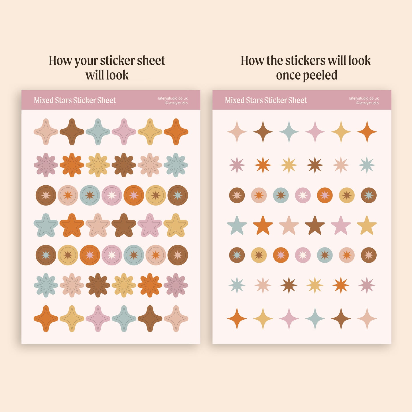 Mixed Stars Sticker Sheets