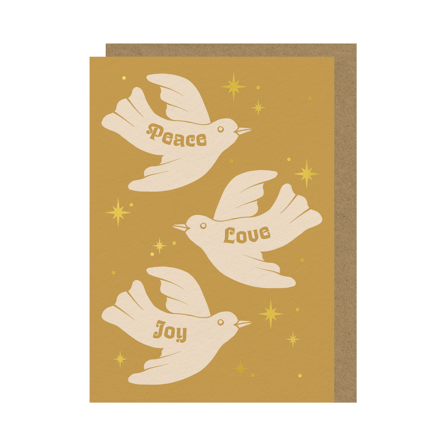 Peace Love Joy Dove Christmas Card