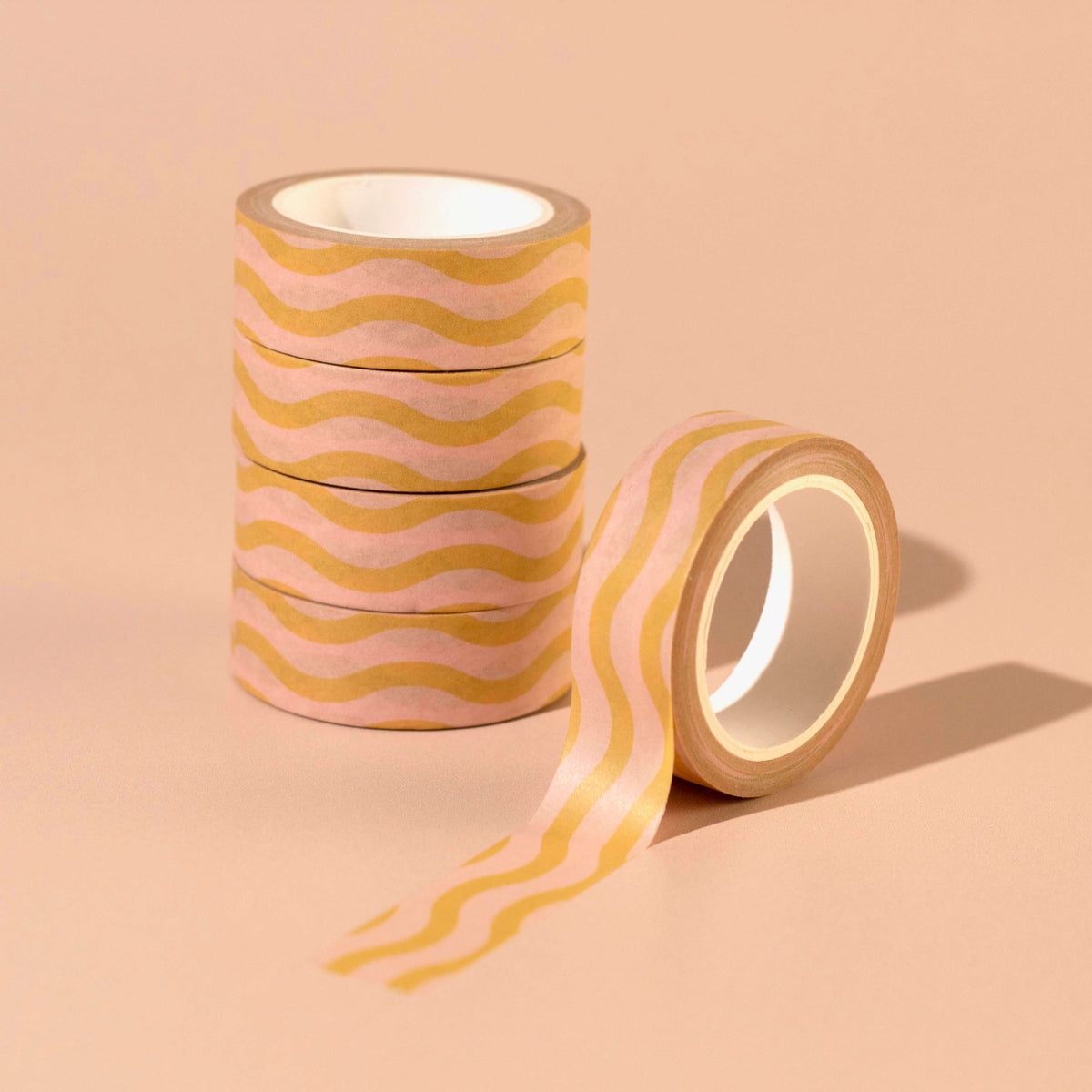 Chartreuse and Pink Wiggle Washi Tape