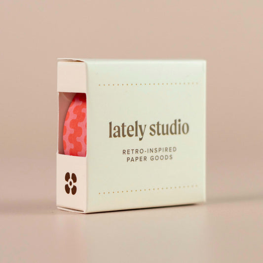 Pink and Orange Geometric Wavy Washi Tape