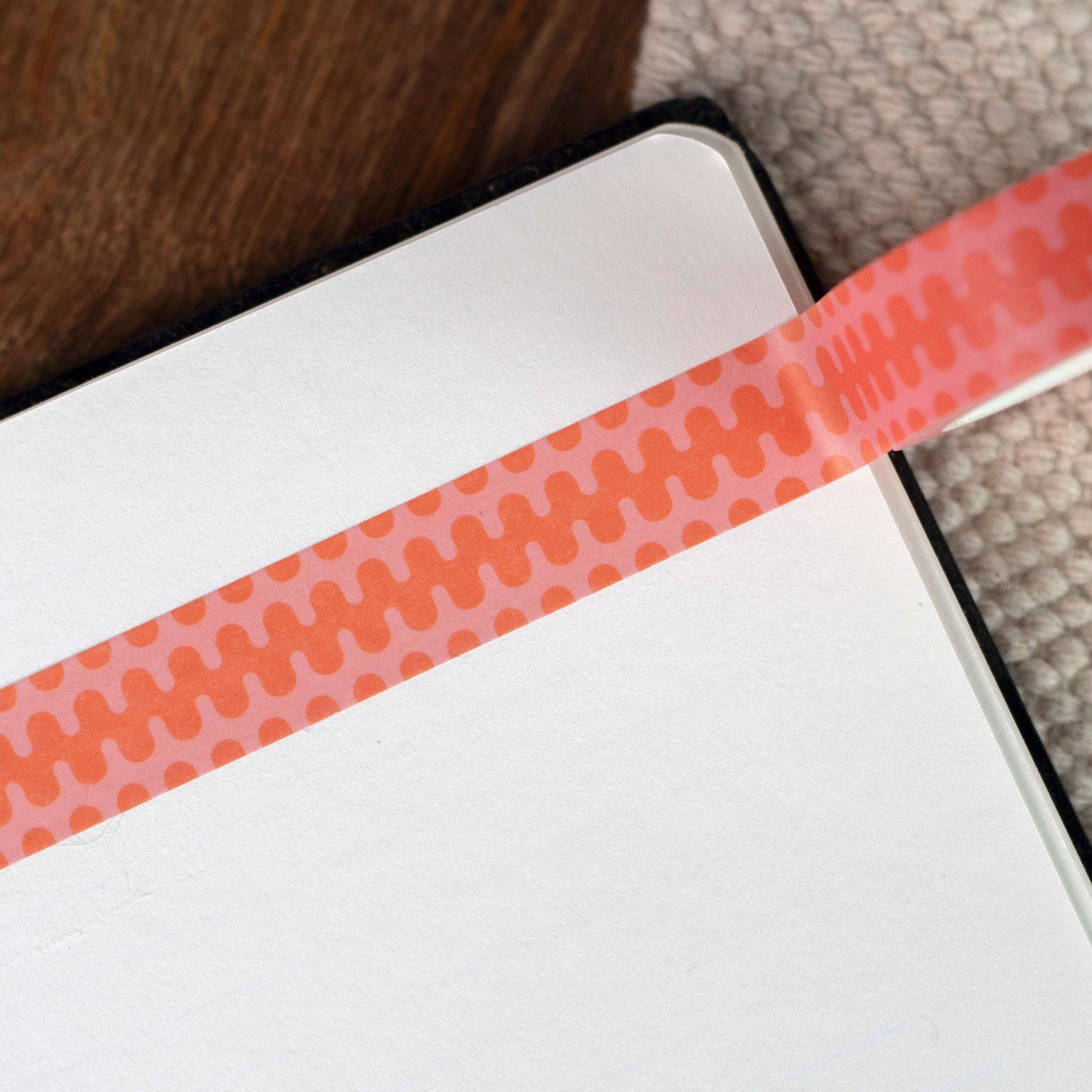 Pink and Orange Geometric Wavy Washi Tape