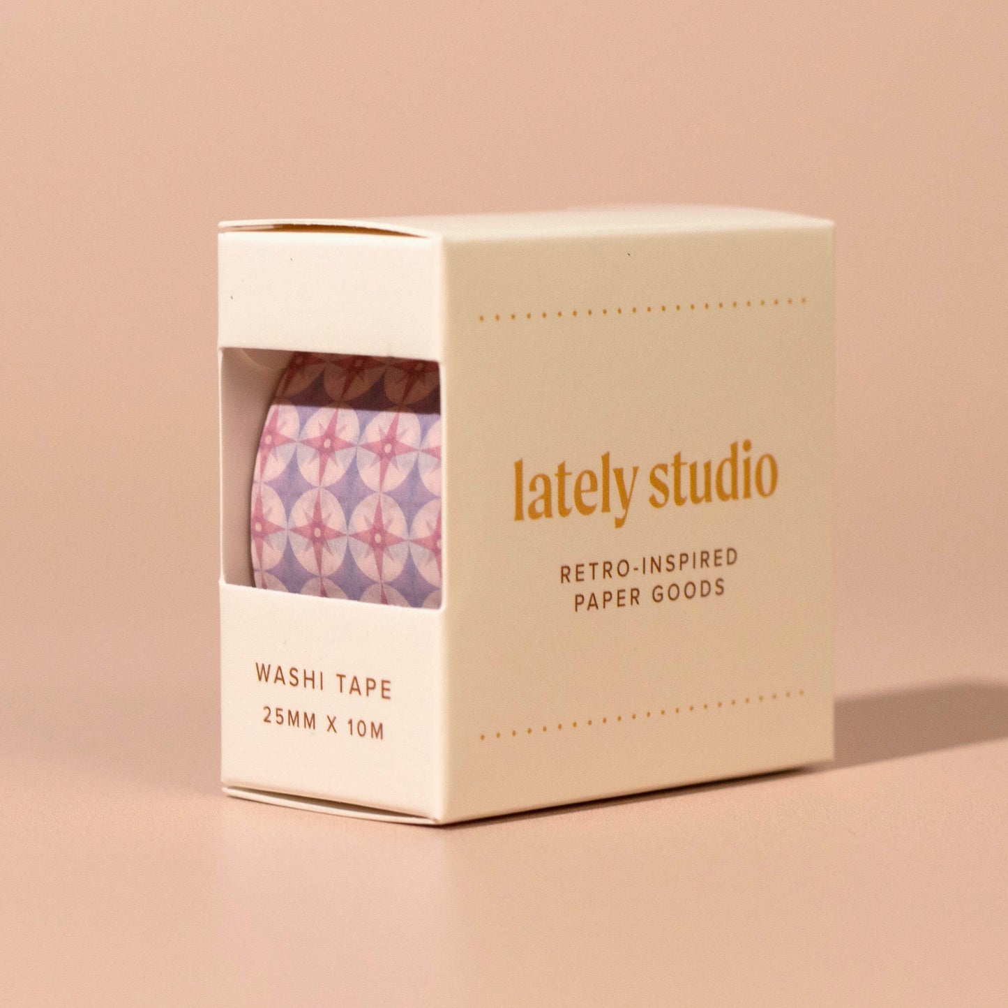 Purple Star Repeat Pattern Wide Washi Tape