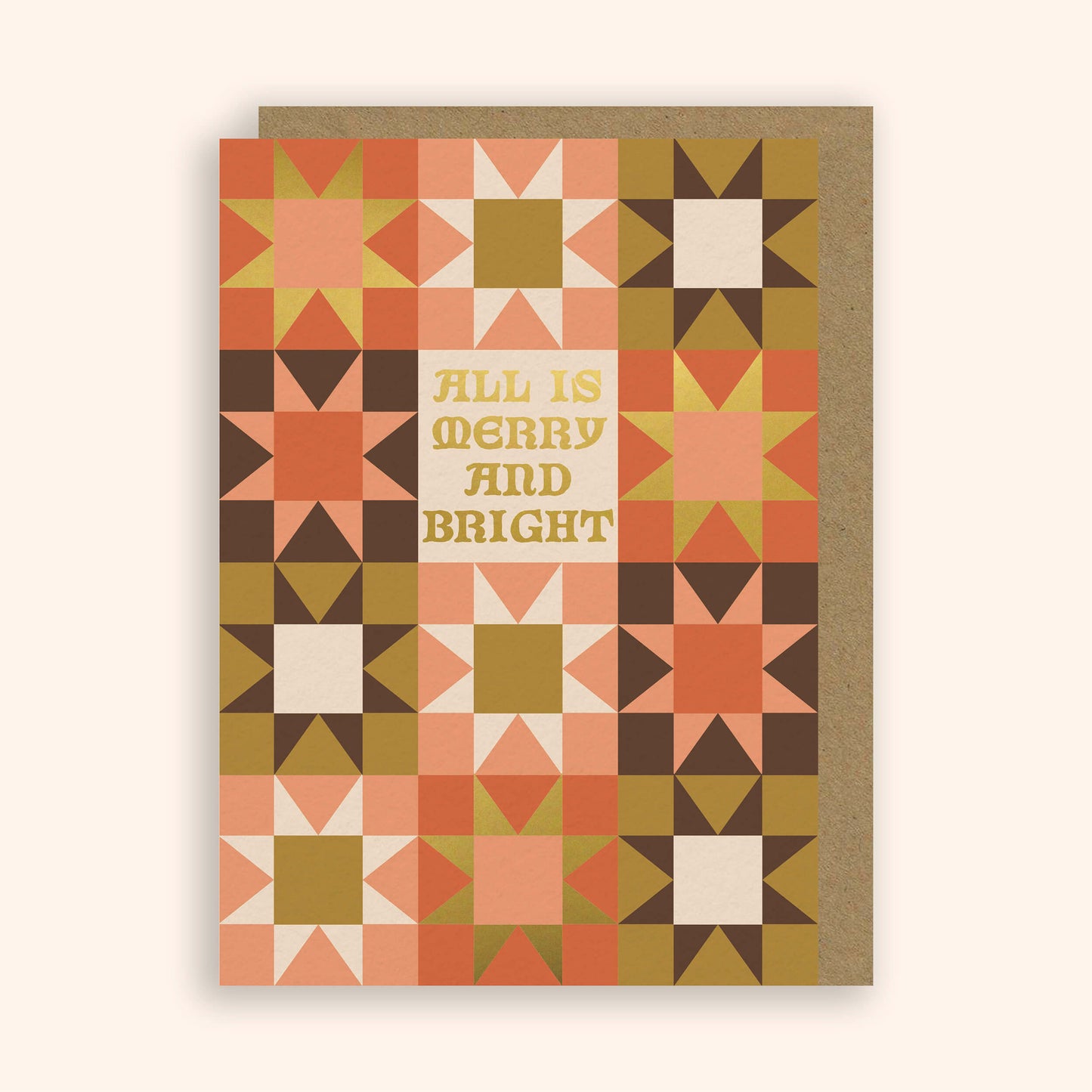 Foiled Quilt Christmas Card